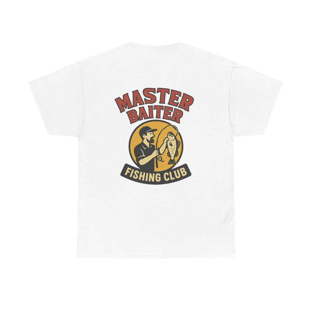 Funny Fishing Club T-Shirt: Master Baiter, Reel Legend - Distressed Cotton Tee