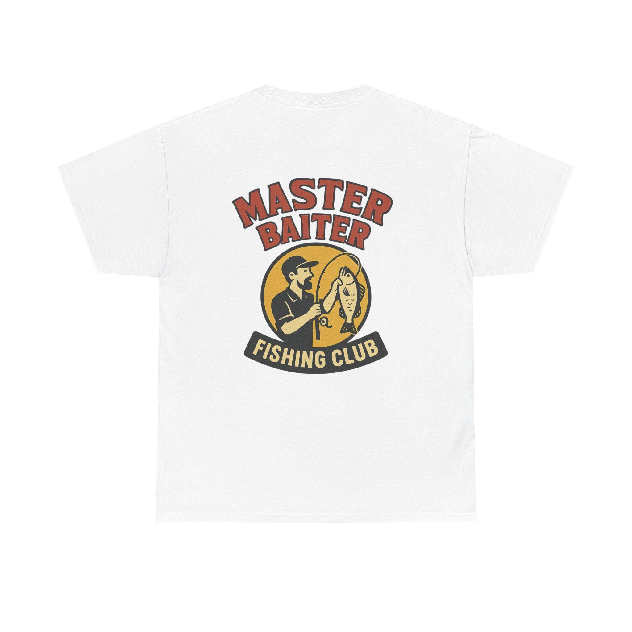 Funny Fishing Club T-Shirt: Master Baiter, Reel Legend - Distressed Cotton Tee