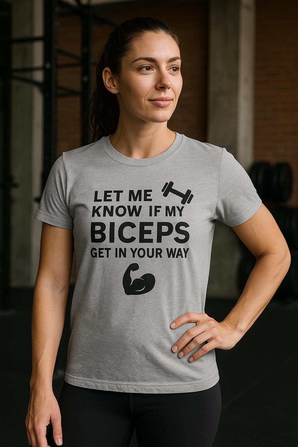 Funny Bicep Gym Shirt: Bodybuilding Workout Tee for Men & Women