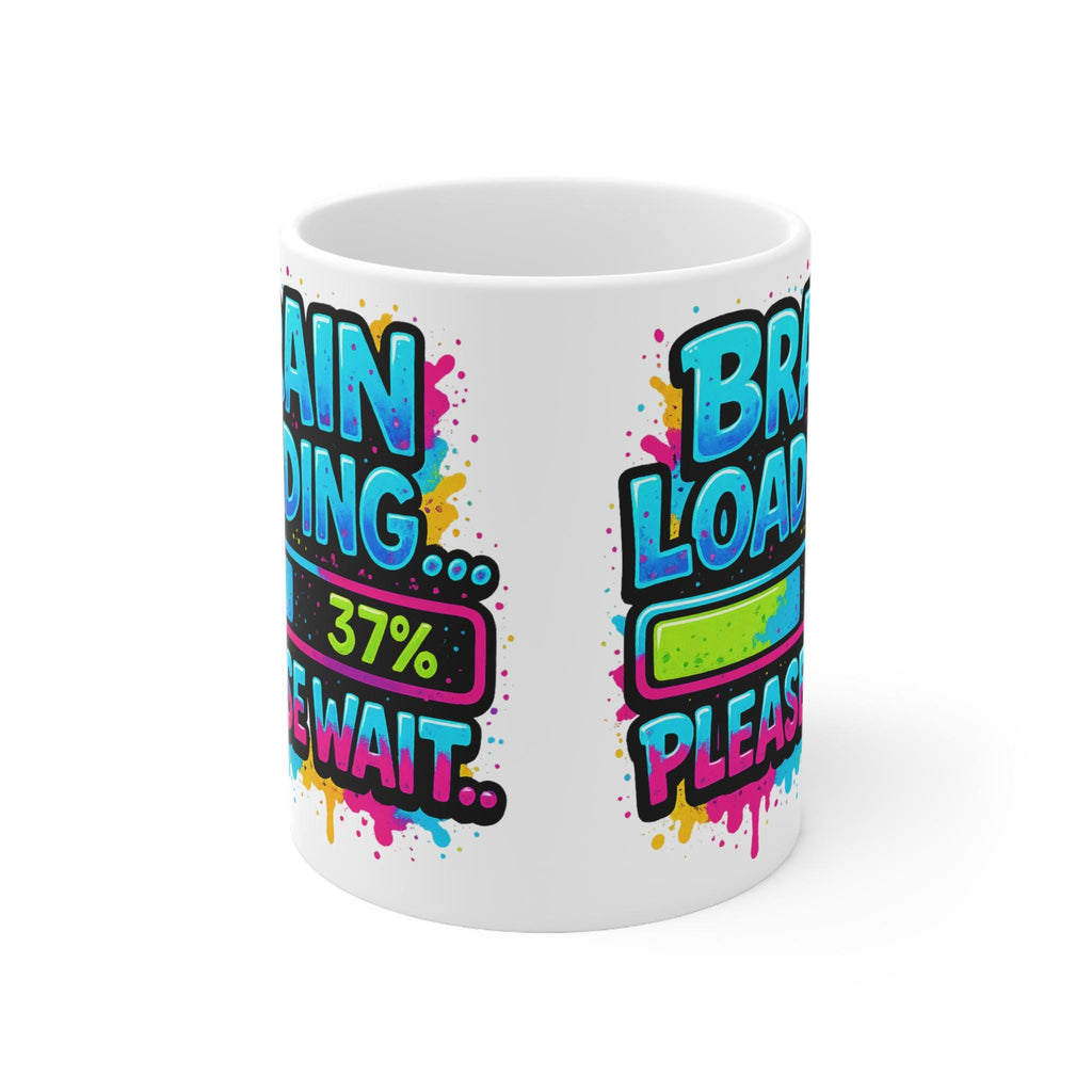 Funny Brain Loading Coffee Mug: Geeky Office Humor Gift