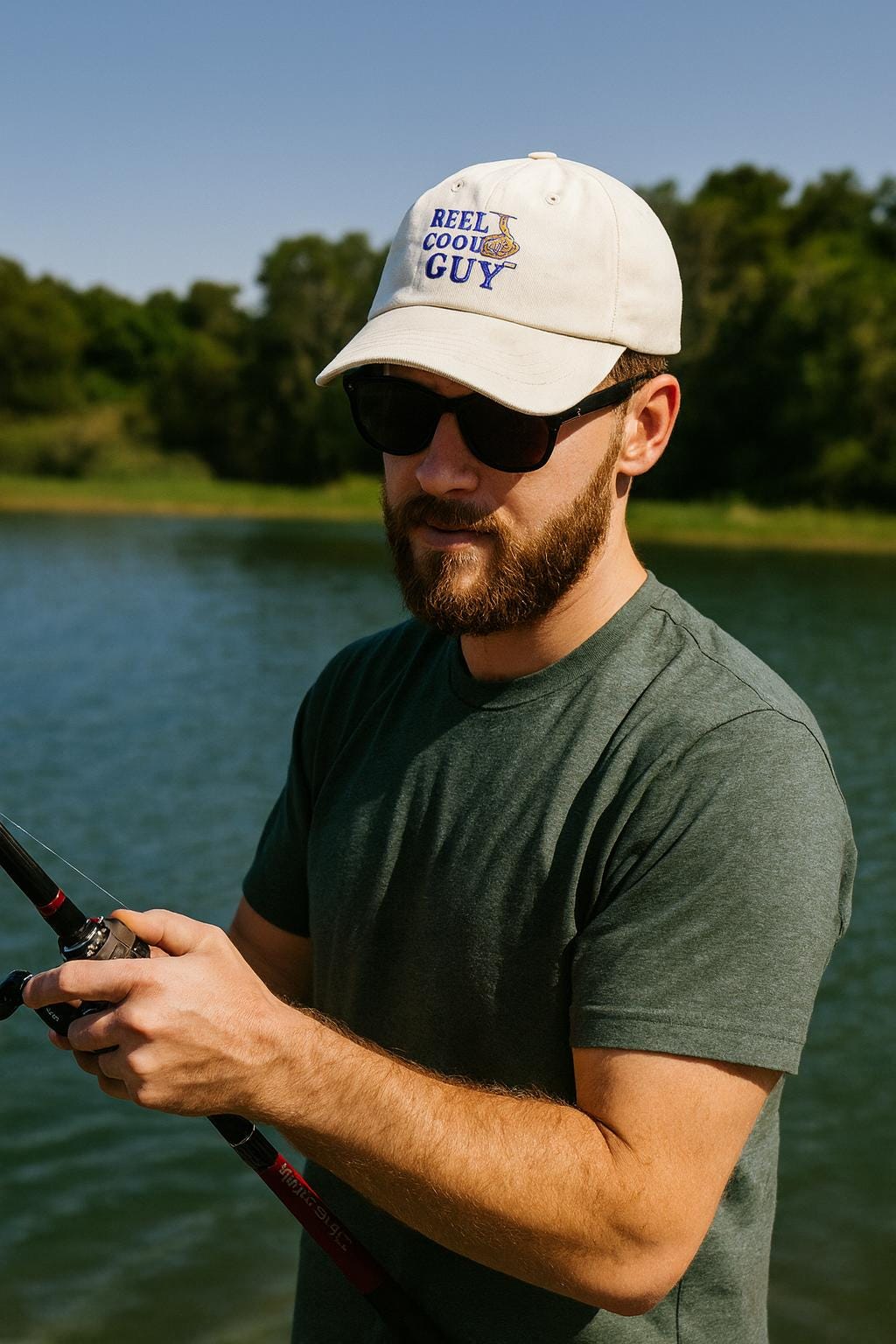 Reel Guy Embroidered Hat | Fishing Dad Cap