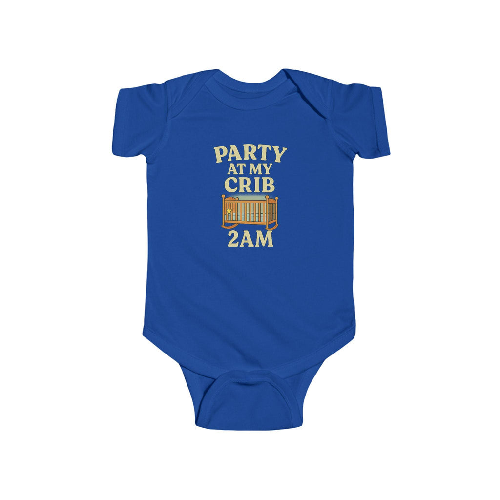 Funny Baby Onesie: "Party at My Crib 2AM" - Newborn Outfit