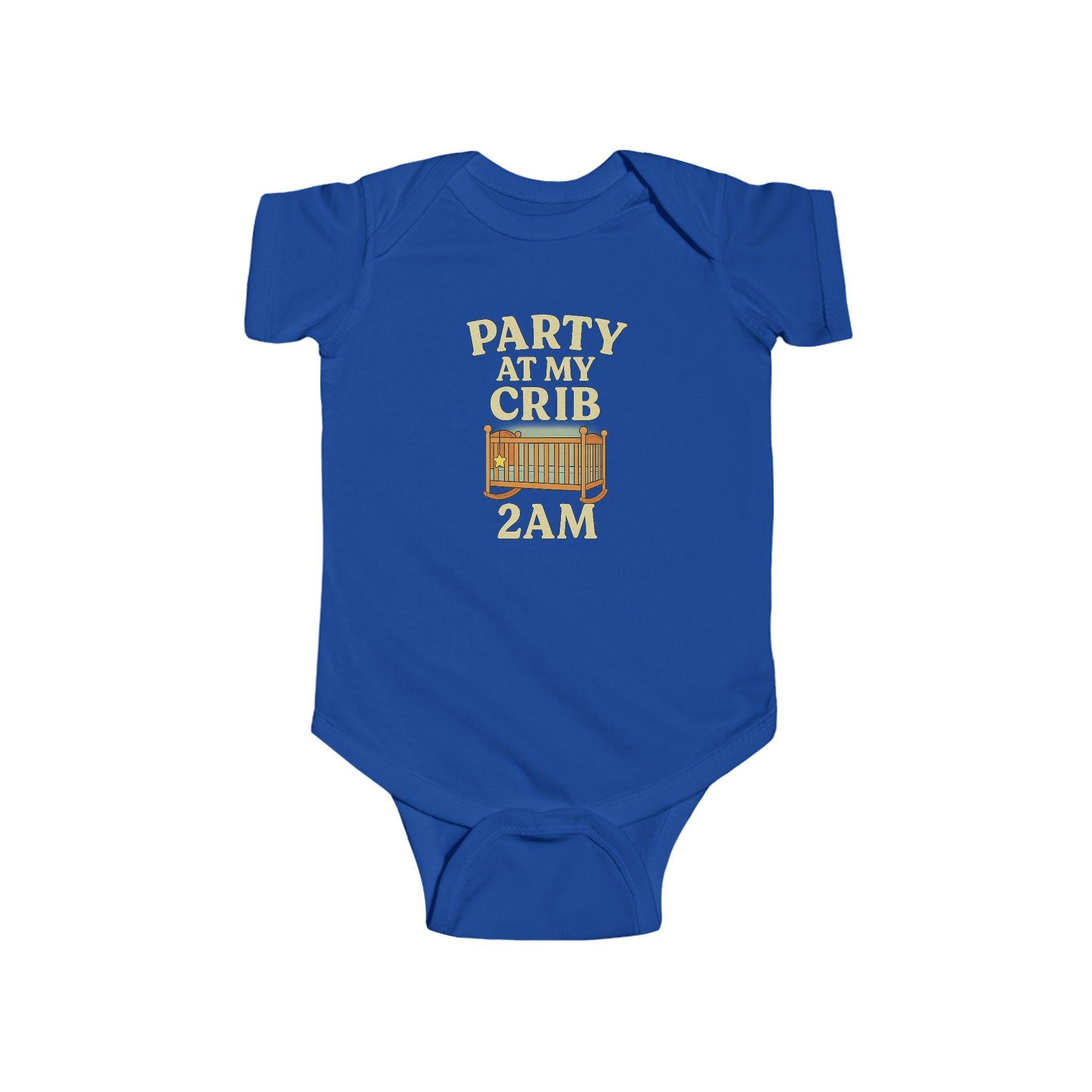Funny Baby Onesie: "Party at My Crib 2AM" - Newborn Outfit