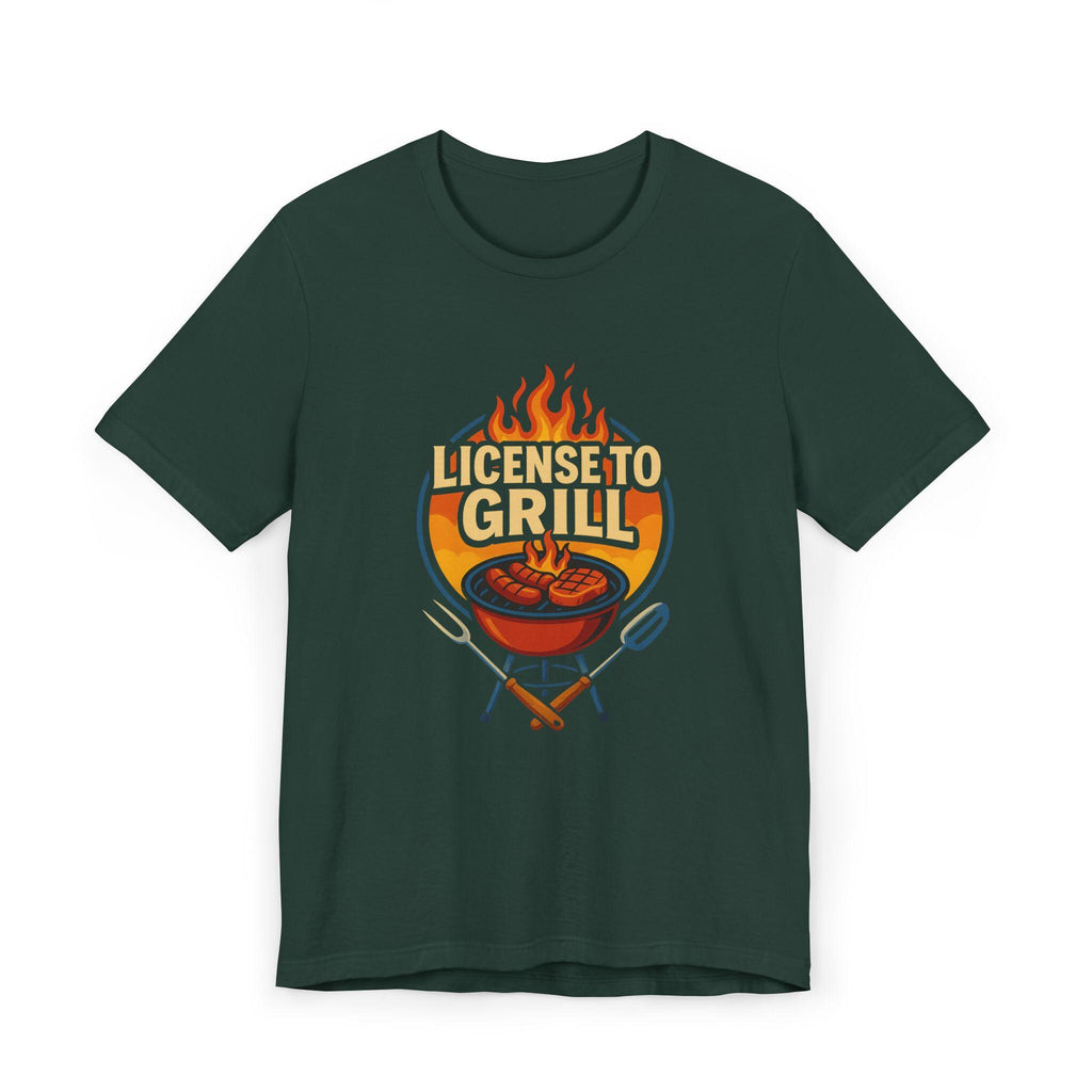 License to Grill T-Shirt: Funny BBQ Dad Gift