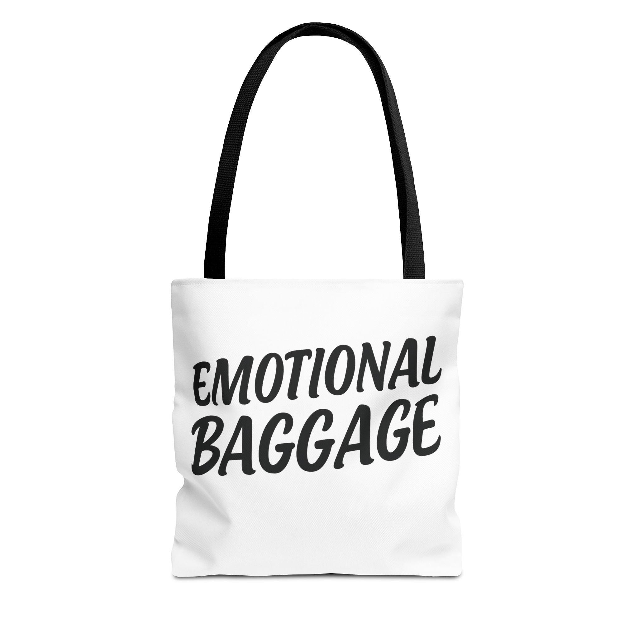 Emotional Baggage Canvas Tote Bag: Funny Sarcastic Reusable Shopper