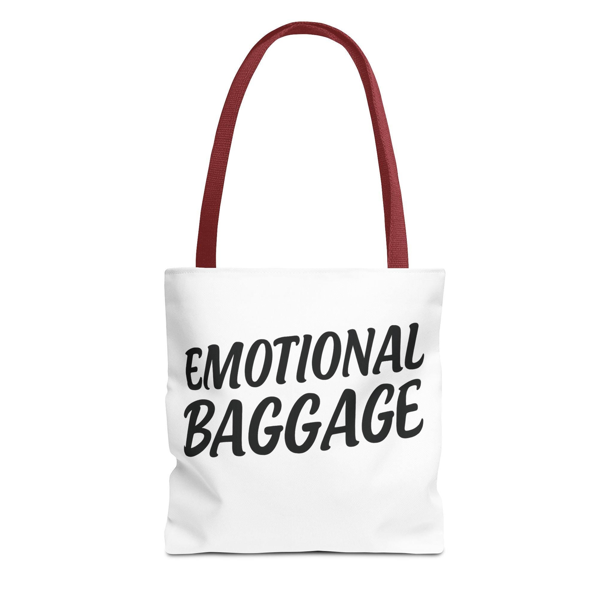 Emotional Baggage Canvas Tote Bag: Funny Sarcastic Reusable Shopper