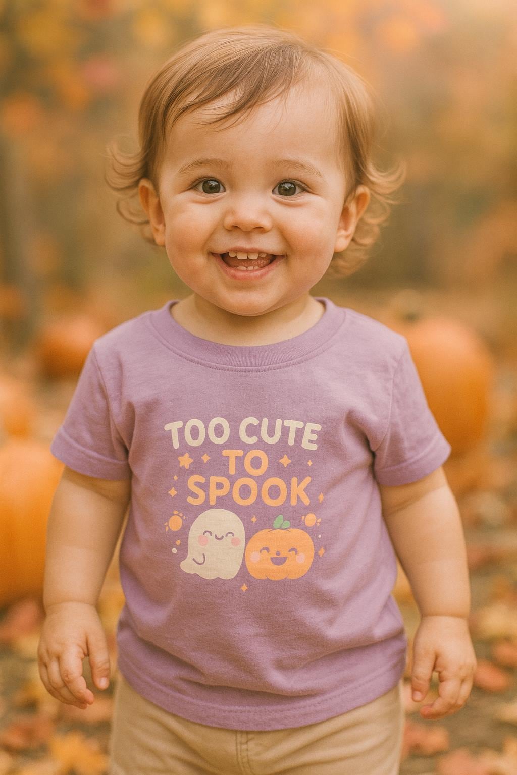 Ghost & Pumpkin Baby T-Shirt | Halloween Infant Tee