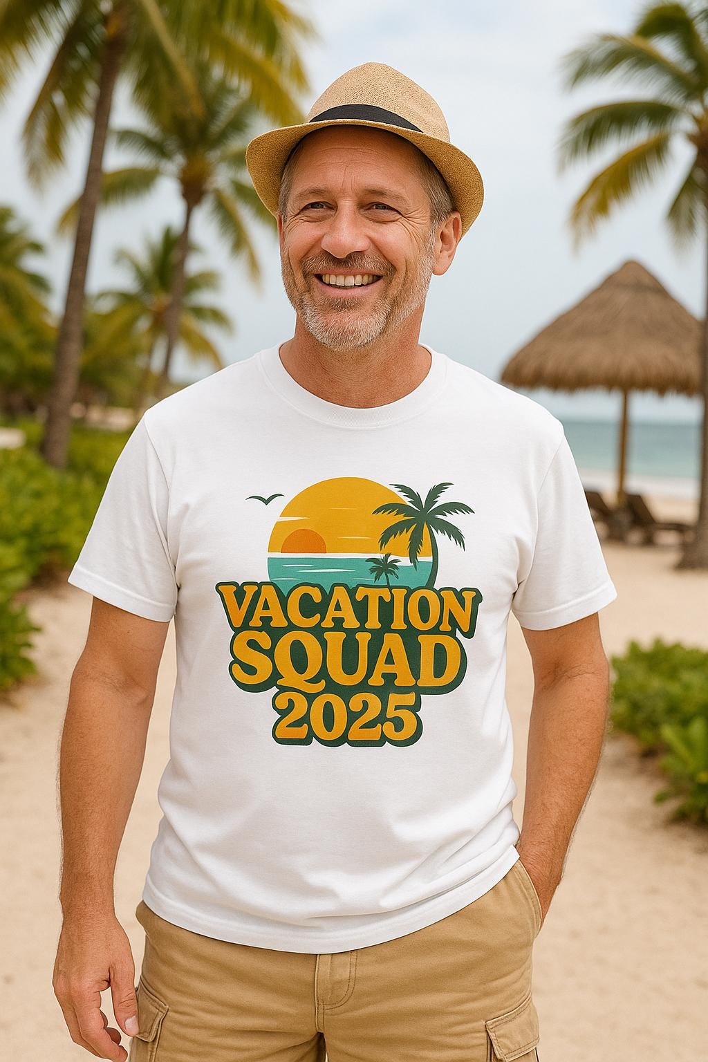 Vacation Squad T-Shirt: Matching Family Trip Shirts, Palm Tree Graphic