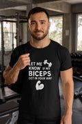 Funny Bicep Gym Shirt: Bodybuilding Workout Tee for Men & Women