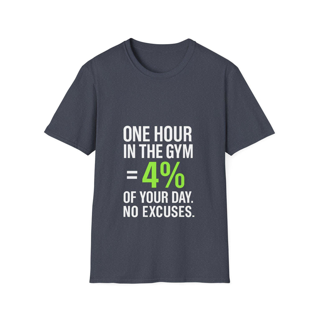 Motivational Gym Shirt: 4% Fitness Quote Unisex Workout Tee