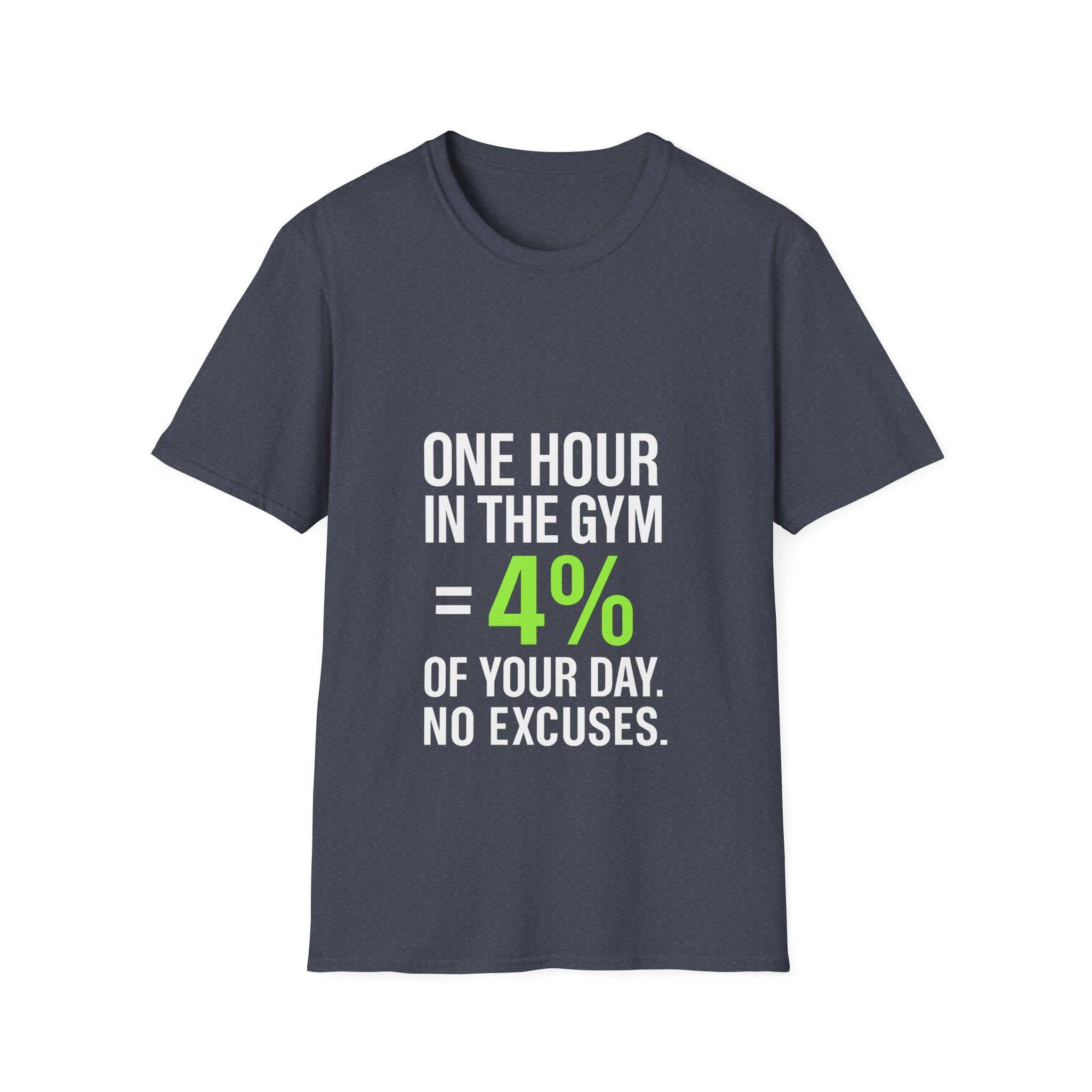 Motivational Gym Shirt: 4% Fitness Quote Unisex Workout Tee