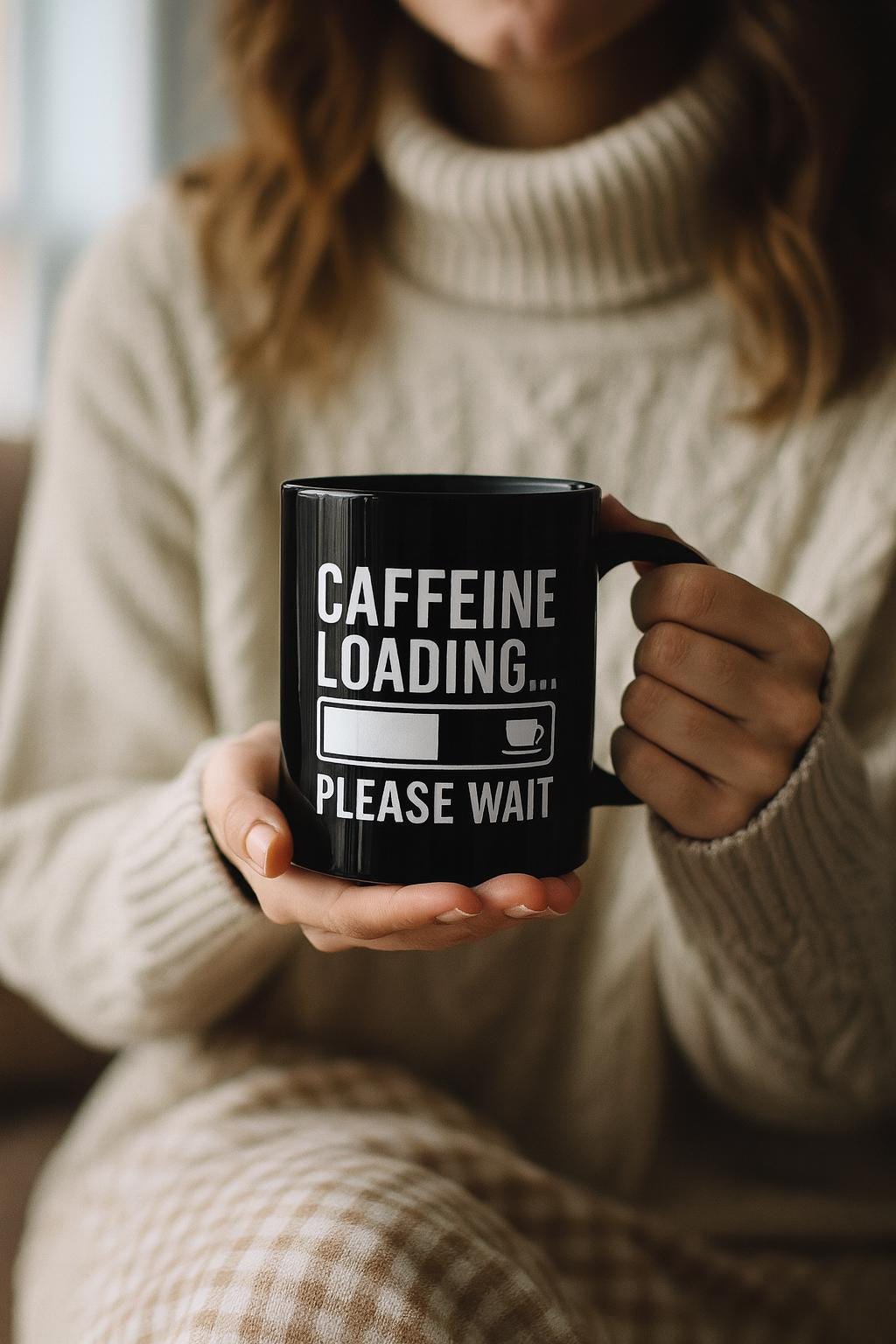Funny Caffeine Loading Coffee Mug: Geek Gamer Humor Gift