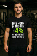 Motivational Gym Shirt: 4% Fitness Quote Unisex Workout Tee