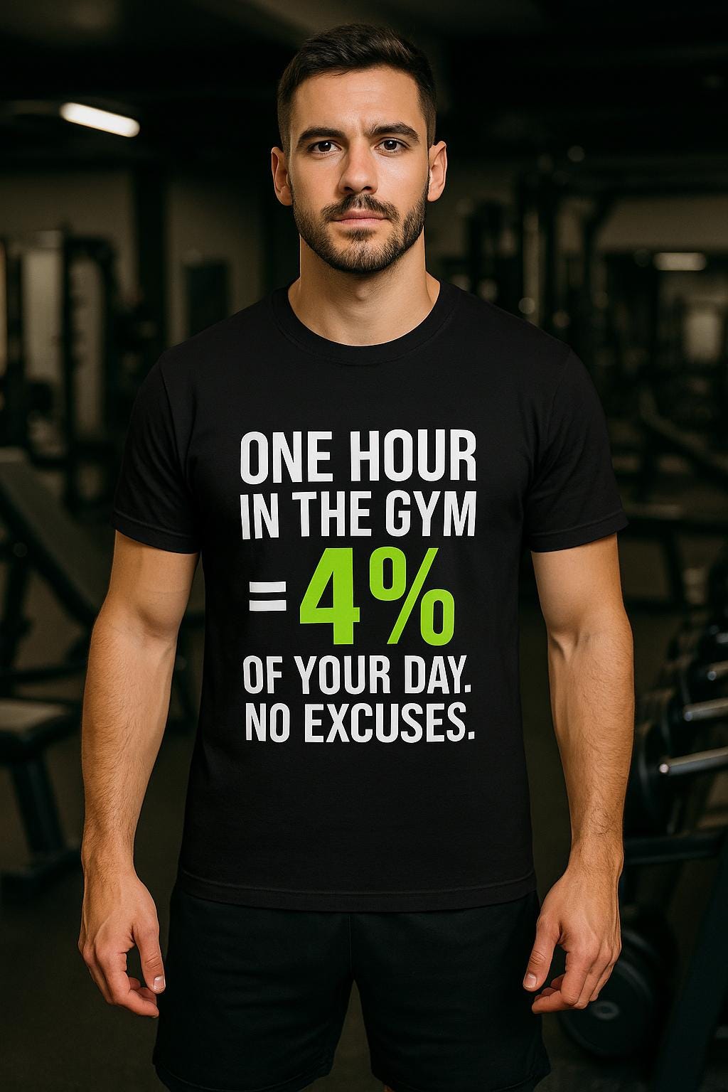 Motivational Gym Shirt: 4% Fitness Quote Unisex Workout Tee