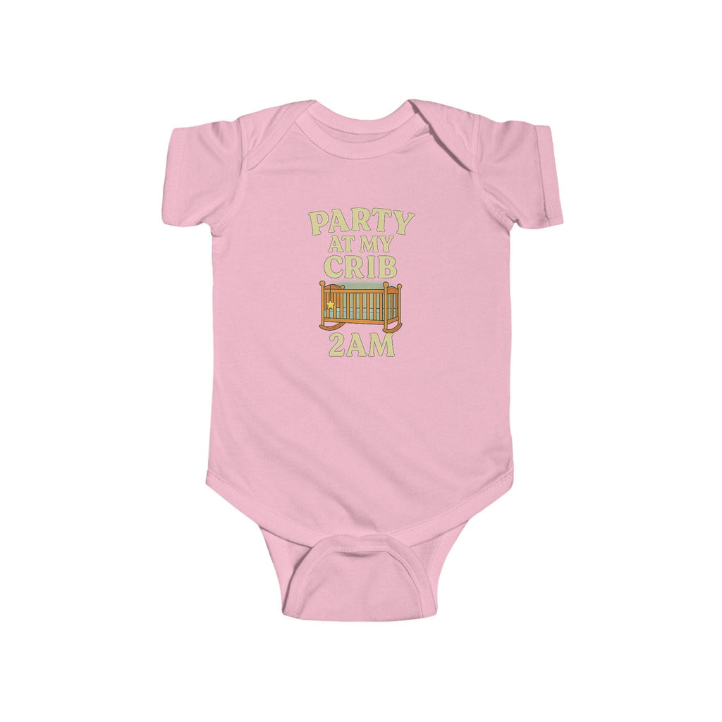 Funny Baby Onesie: "Party at My Crib 2AM" - Newborn Outfit