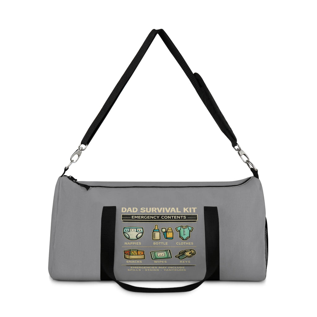 Dad Survival Kit Duffel Bag | Funny Diaper Bag, Emergency Contents
