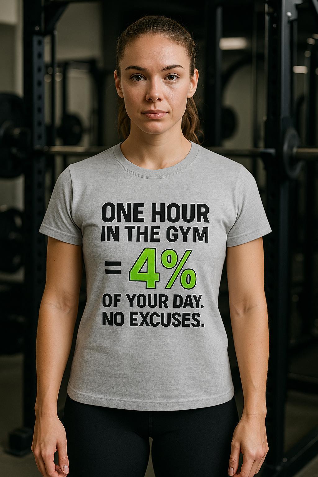 Motivational Gym Shirt: 4% Fitness Quote Unisex Workout Tee