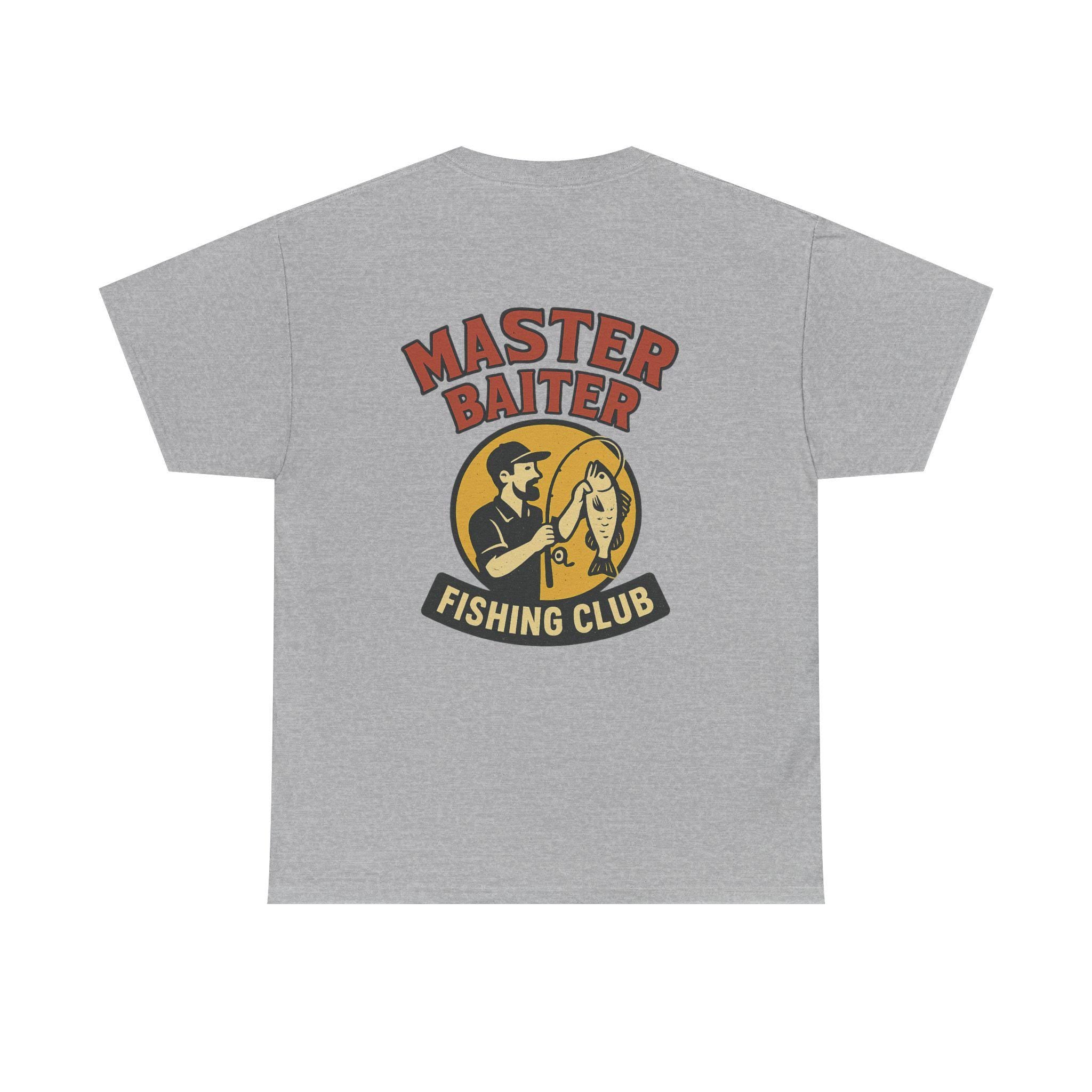 Funny Fishing Club T-Shirt: Master Baiter, Reel Legend - Distressed Cotton Tee