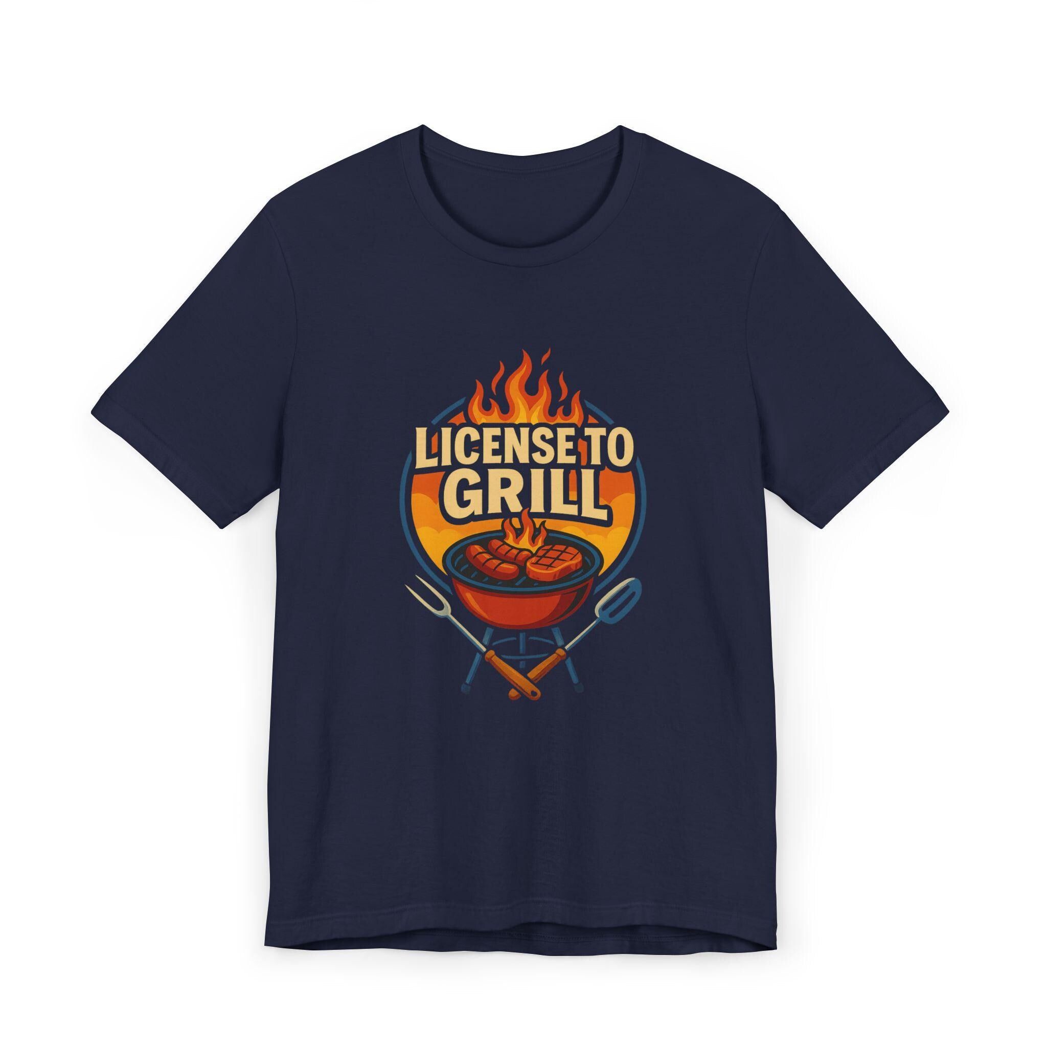 License to Grill T-Shirt: Funny BBQ Dad Gift