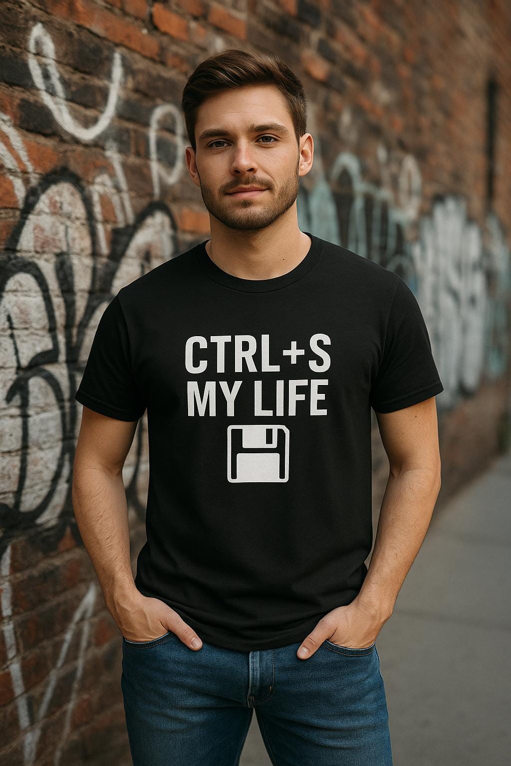 Ctrl + S My Life T-Shirt: Funny Coding Humor, Geeky Gamer Tee