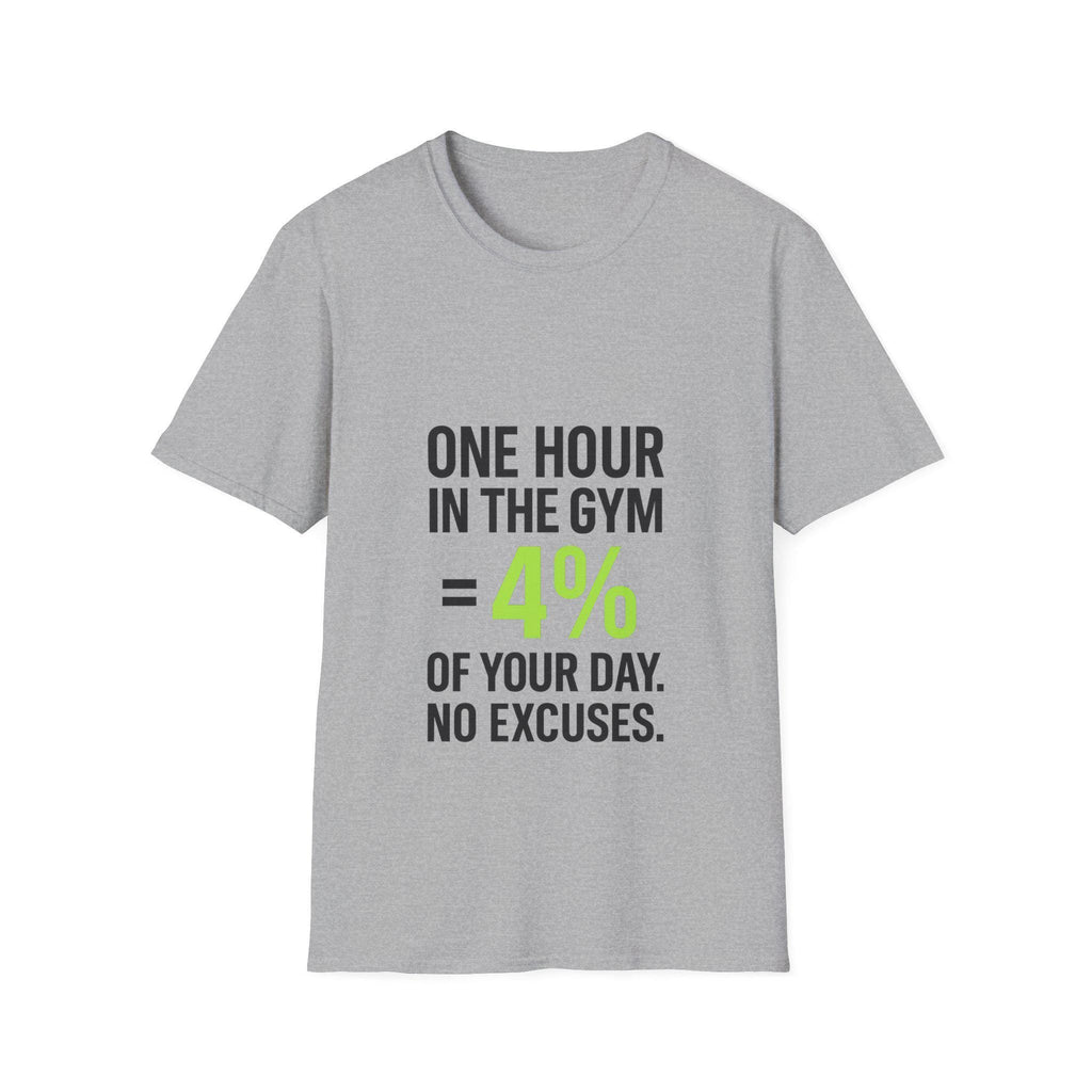 Motivational Gym Shirt: 4% Fitness Quote Unisex Workout Tee