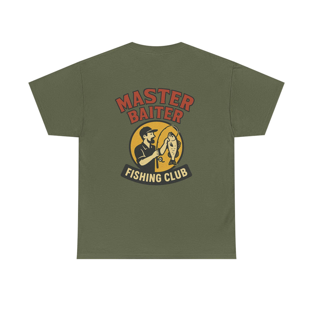 Funny Fishing Club T-Shirt: Master Baiter, Reel Legend - Distressed Cotton Tee