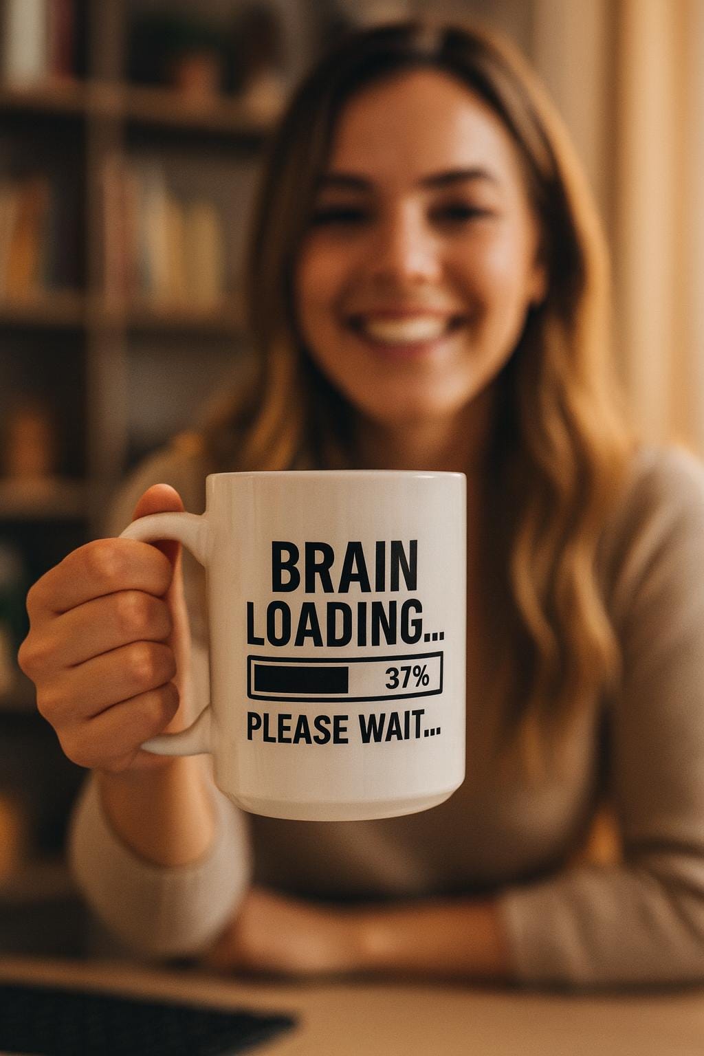 Brain Loading Coffee Mug: Funny Geek Gift for Gamers & Techies