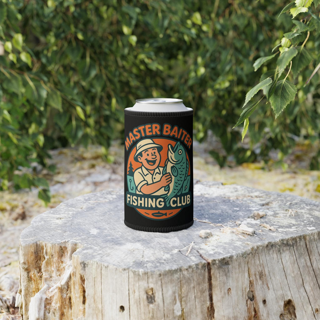 Vintage Fishing Club Stubby Cooler: Funny Neoprene Can Cooler