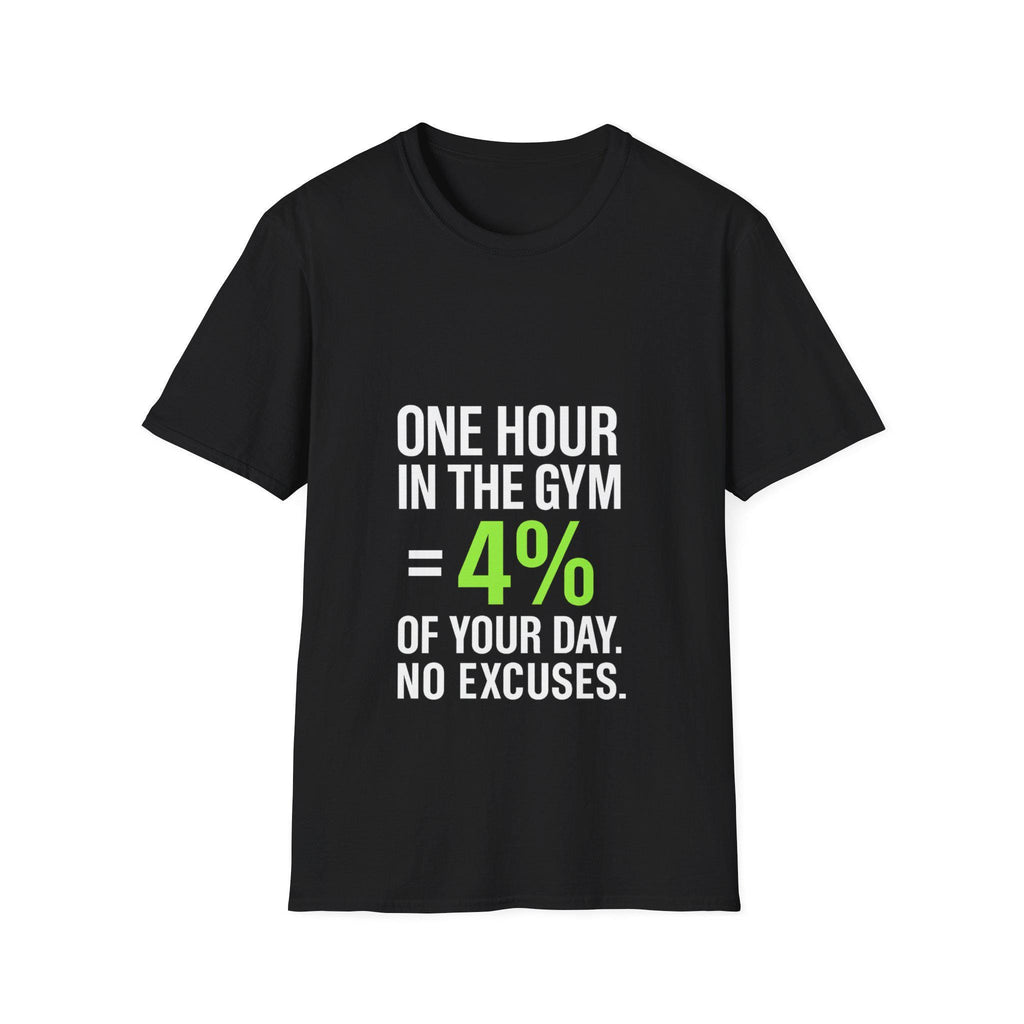 Motivational Gym Shirt: 4% Fitness Quote Unisex Workout Tee