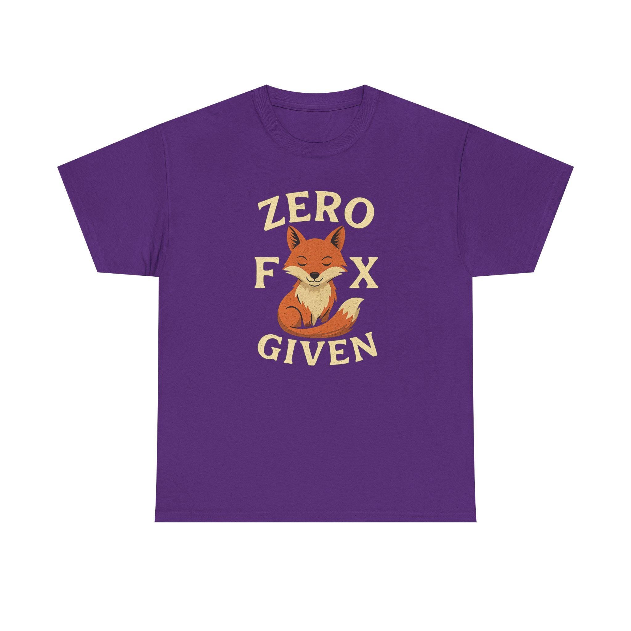 Zero Fox Given T-Shirt: Funny Sarcastic Graphic Tee, Animal Pun