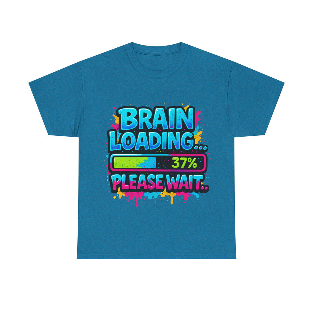 Brain Loading Funny Graphic T-Shirt: Gamer/Student Humor Tee