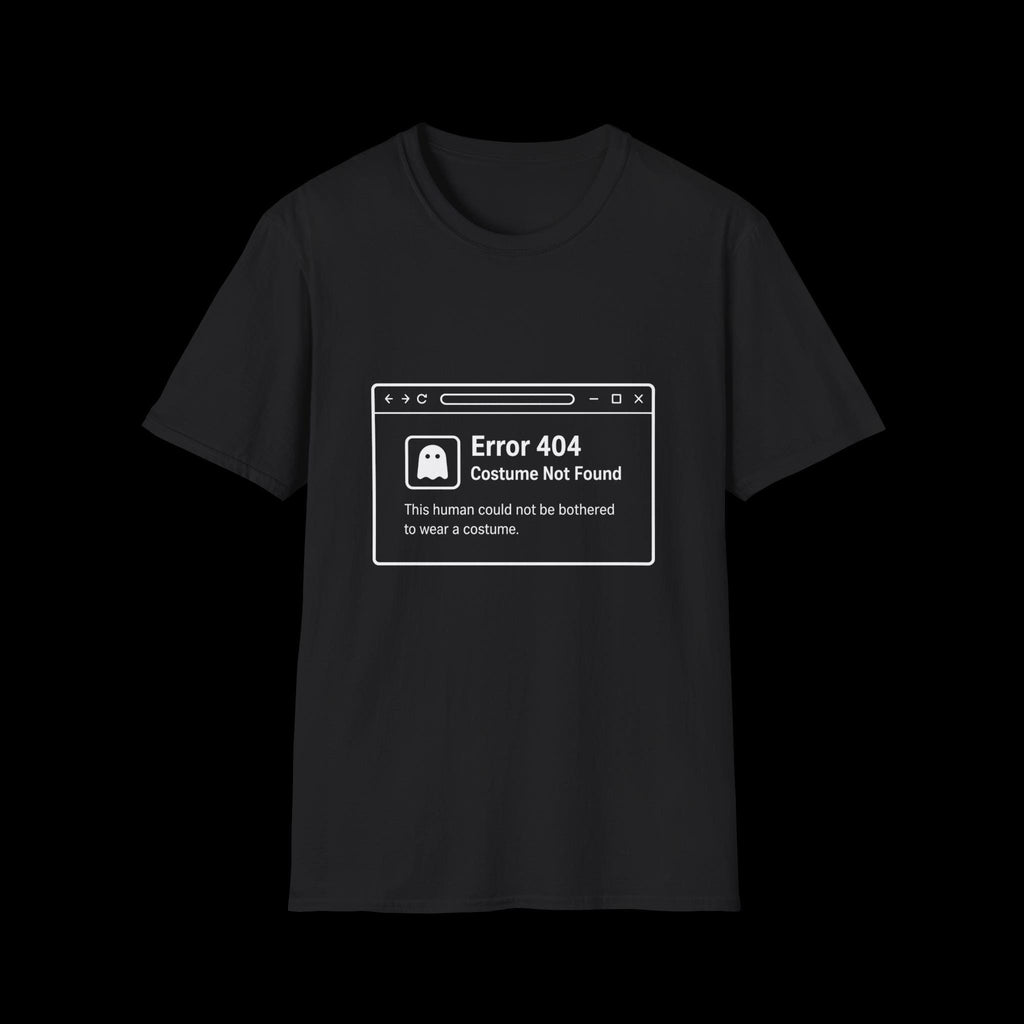 Error 404 Costume T-Shirt: Funny Geeky Halloween Tee