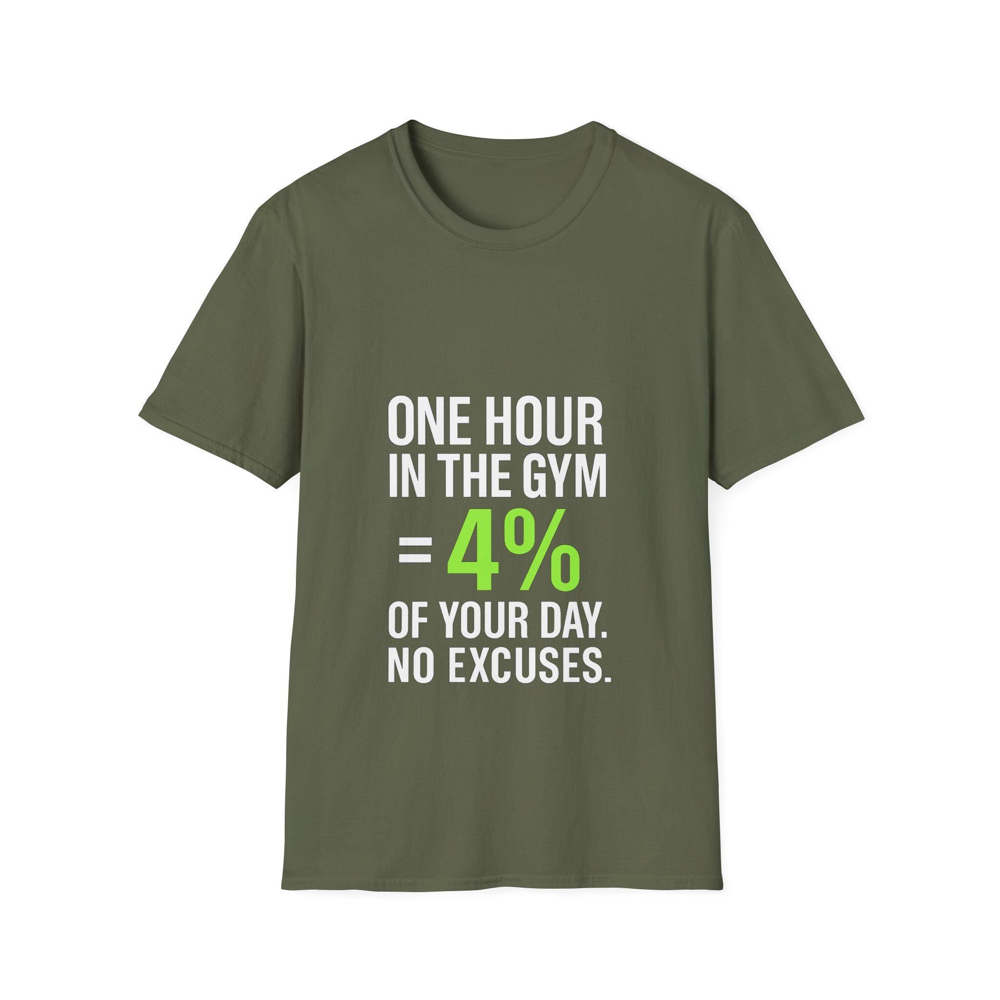 Motivational Gym Shirt: 4% Fitness Quote Unisex Workout Tee