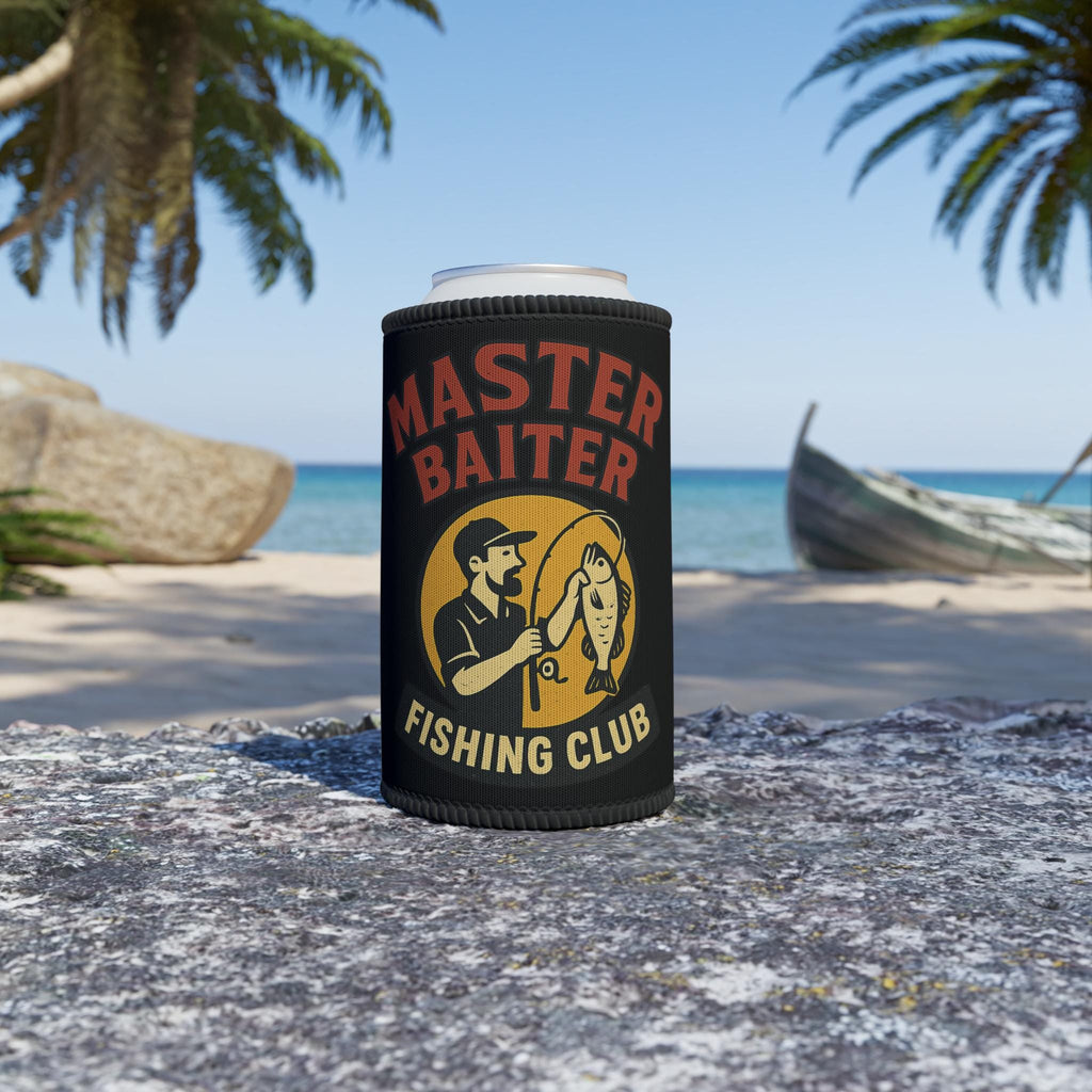 Funny Master Baiter Fishing Club Can Cooler - Neoprene Stubby Holder