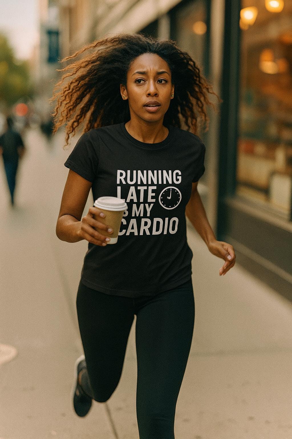 Funny Workout T-Shirt: Running Late Is My Cardio - Sarcastic Gym Humor