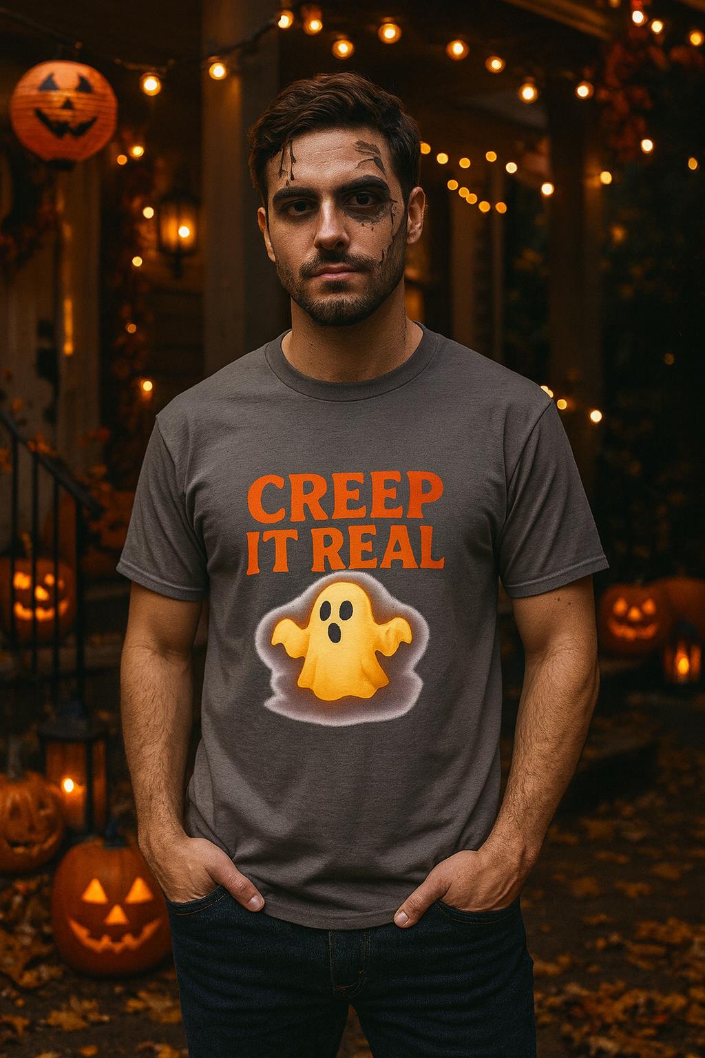 Creep It Real Halloween T-Shirt: Funny Ghost Costume Tee
