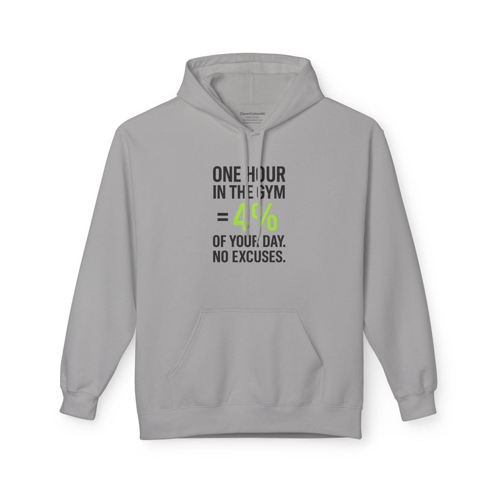 Gym Motivation Hoodie  One Hour in the Gym = 4% of Your Day