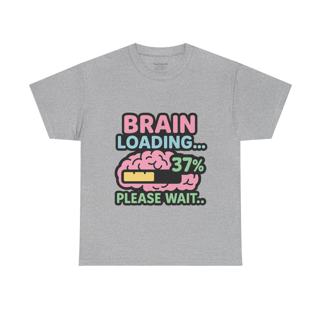 Brain Loading Funny T-Shirt: Nerdy Geek Humor, Gamer Tech Style
