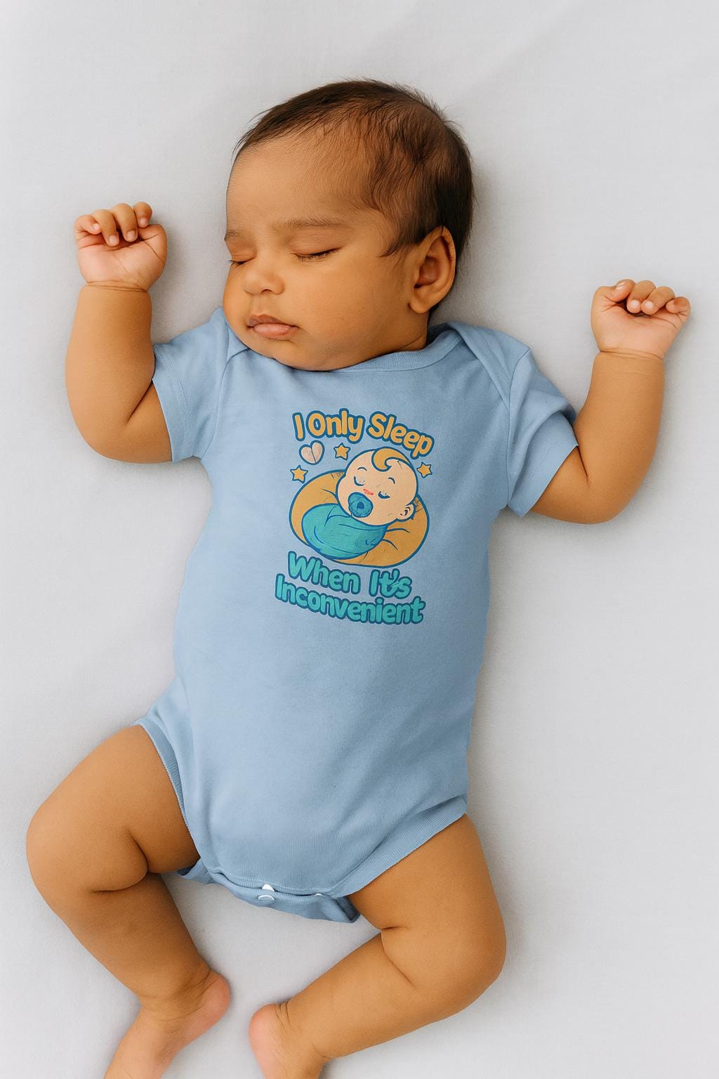 Funny Baby Onesie: I Only Sleep When It’s Inconvenient - Newborn Bodysuit