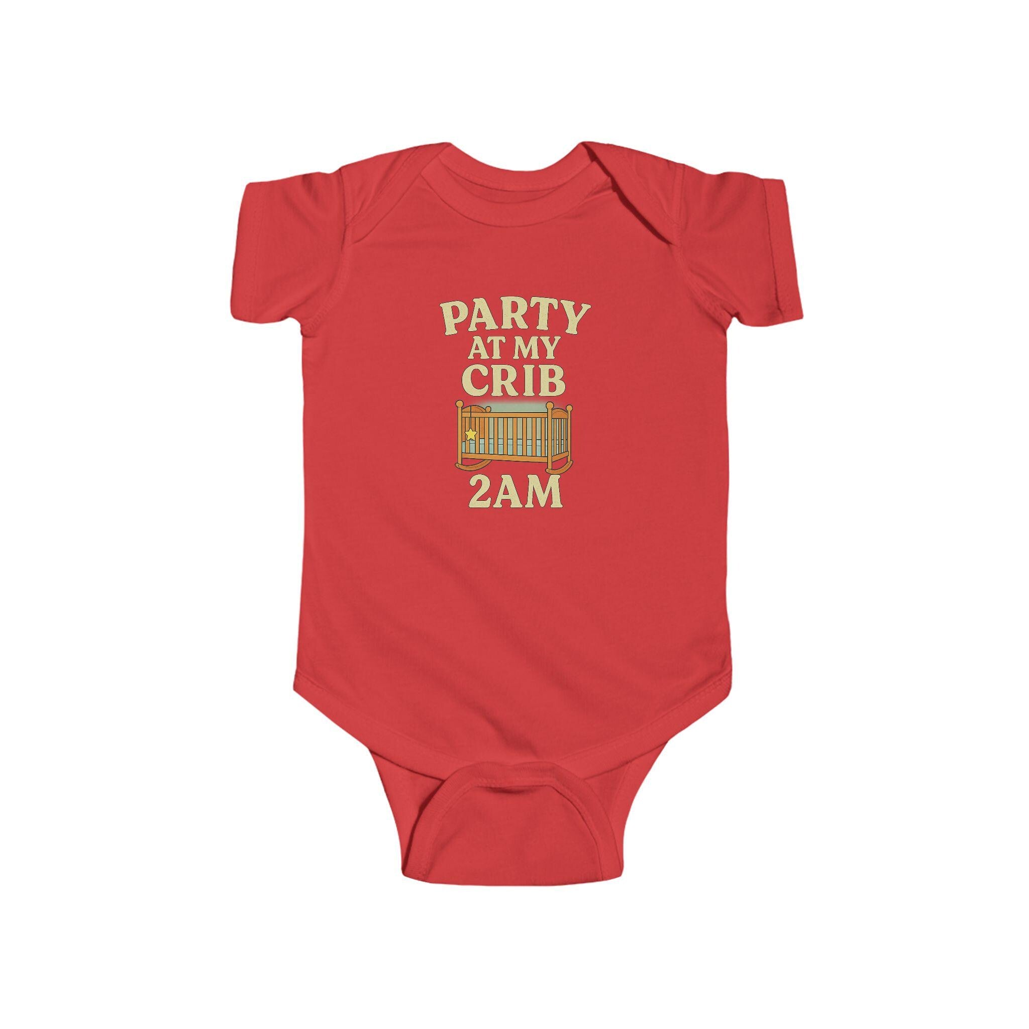 Funny Baby Onesie: "Party at My Crib 2AM" - Newborn Outfit