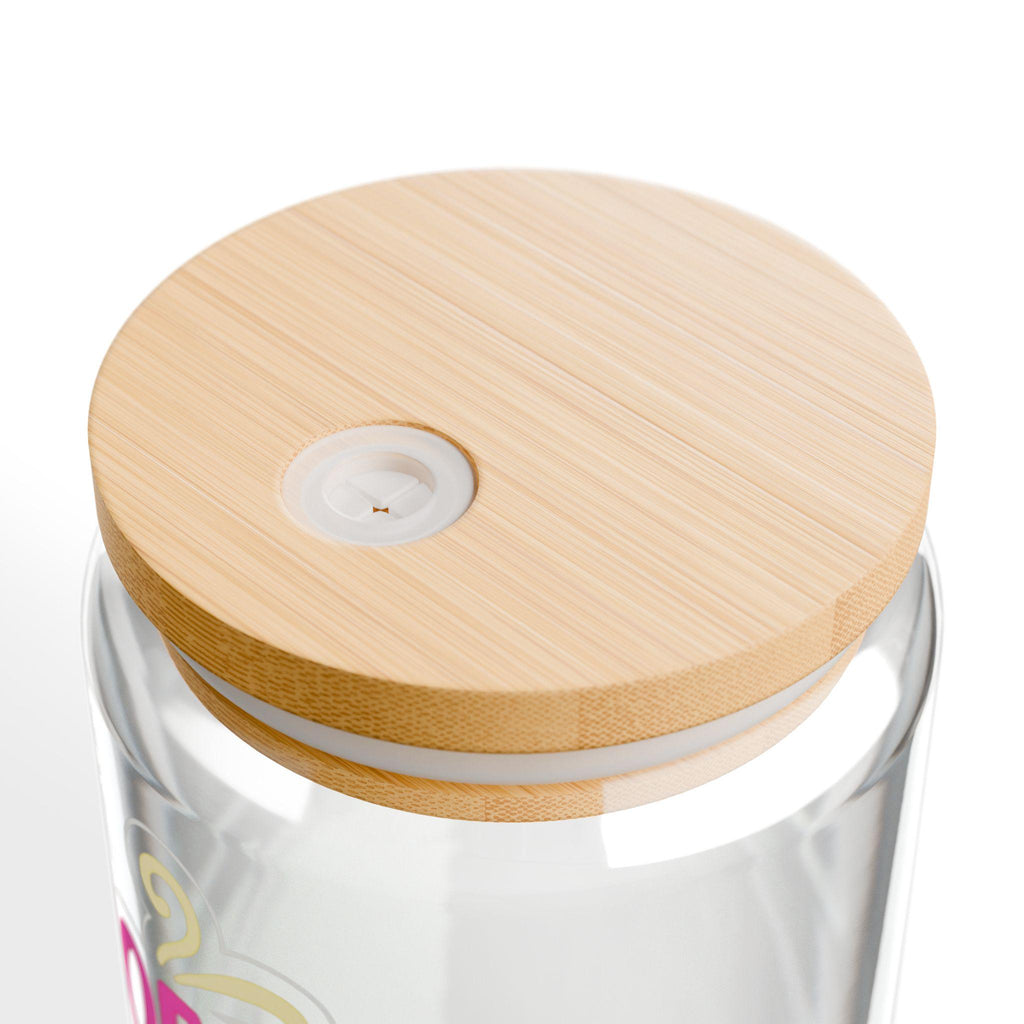 Funny Coffee Glass: Iced Coffee Cup with Lid & Straw