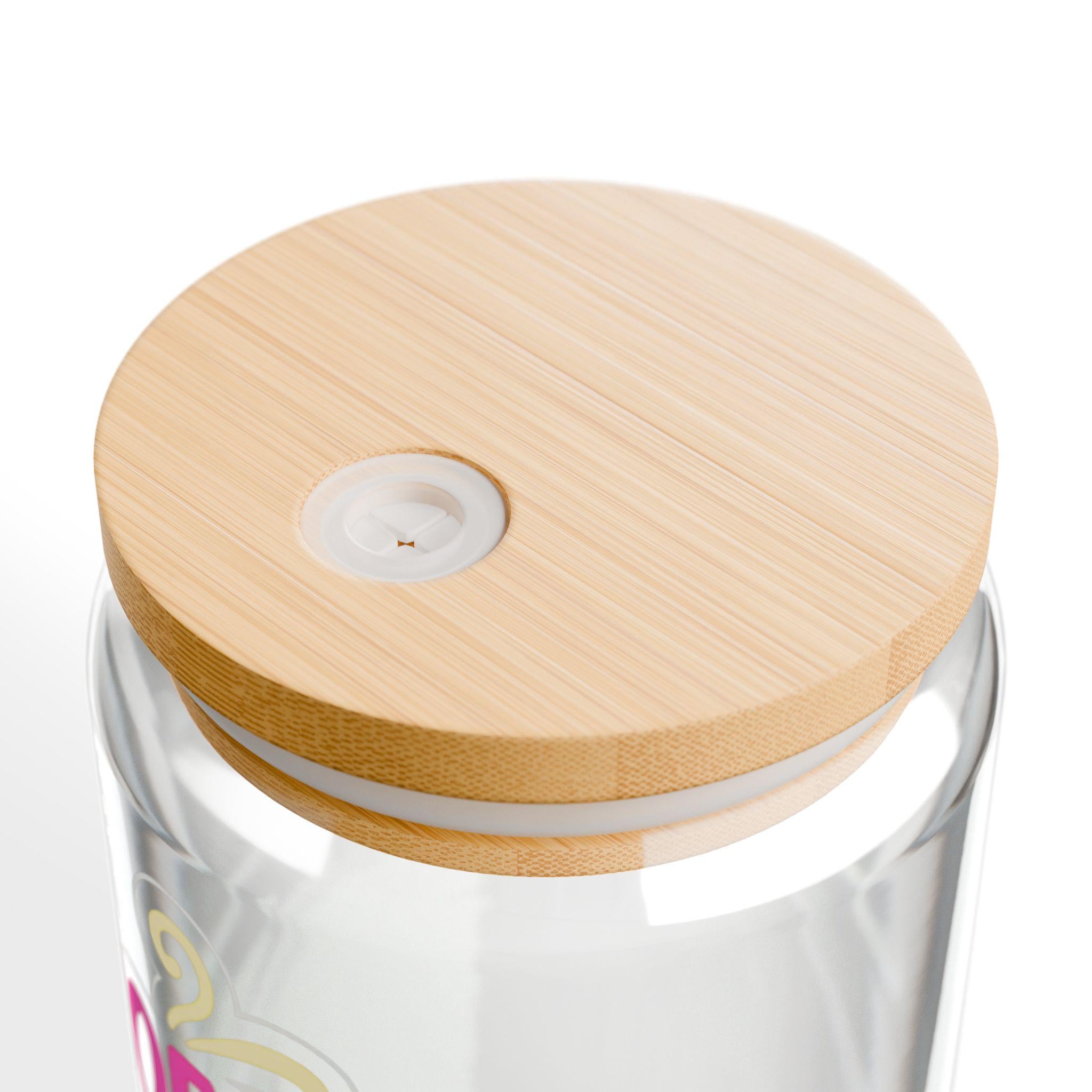 Funny Coffee Glass: Iced Coffee Cup with Lid & Straw