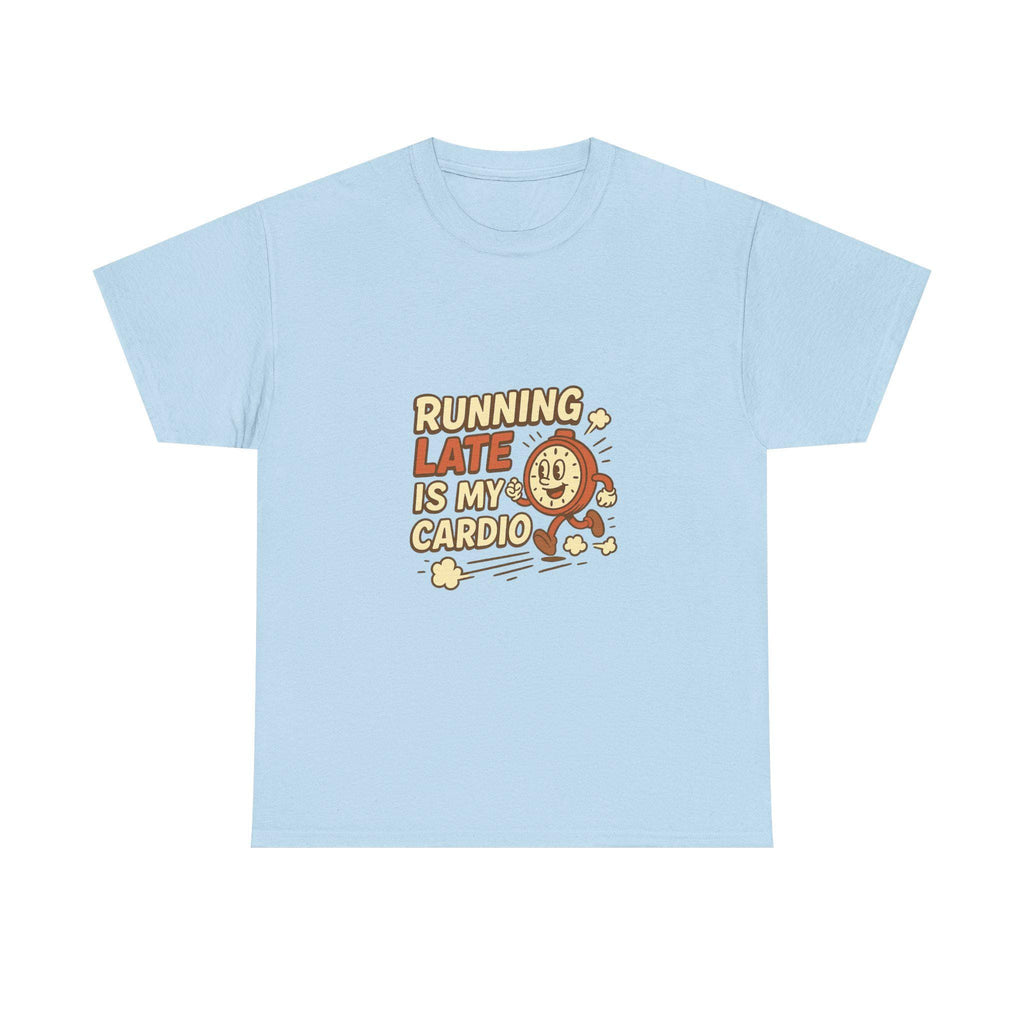 Running Late Is My Cardio T-Shirt: Retro Graphic Tee for Runners