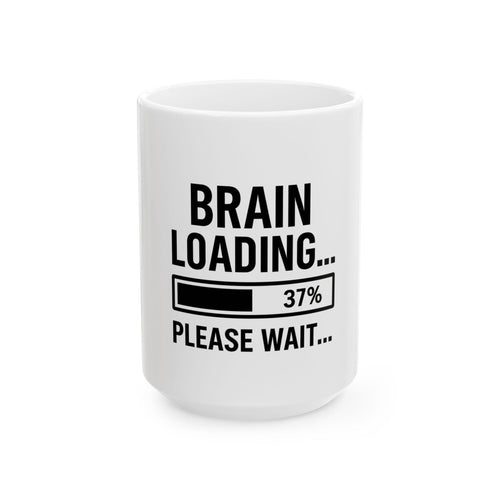 Brain Loading Coffee Mug: Funny Geek Gift for Gamers & Techies