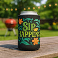 Sip Happens Can Cooler: Tropical Neoprene Beer Sleeve